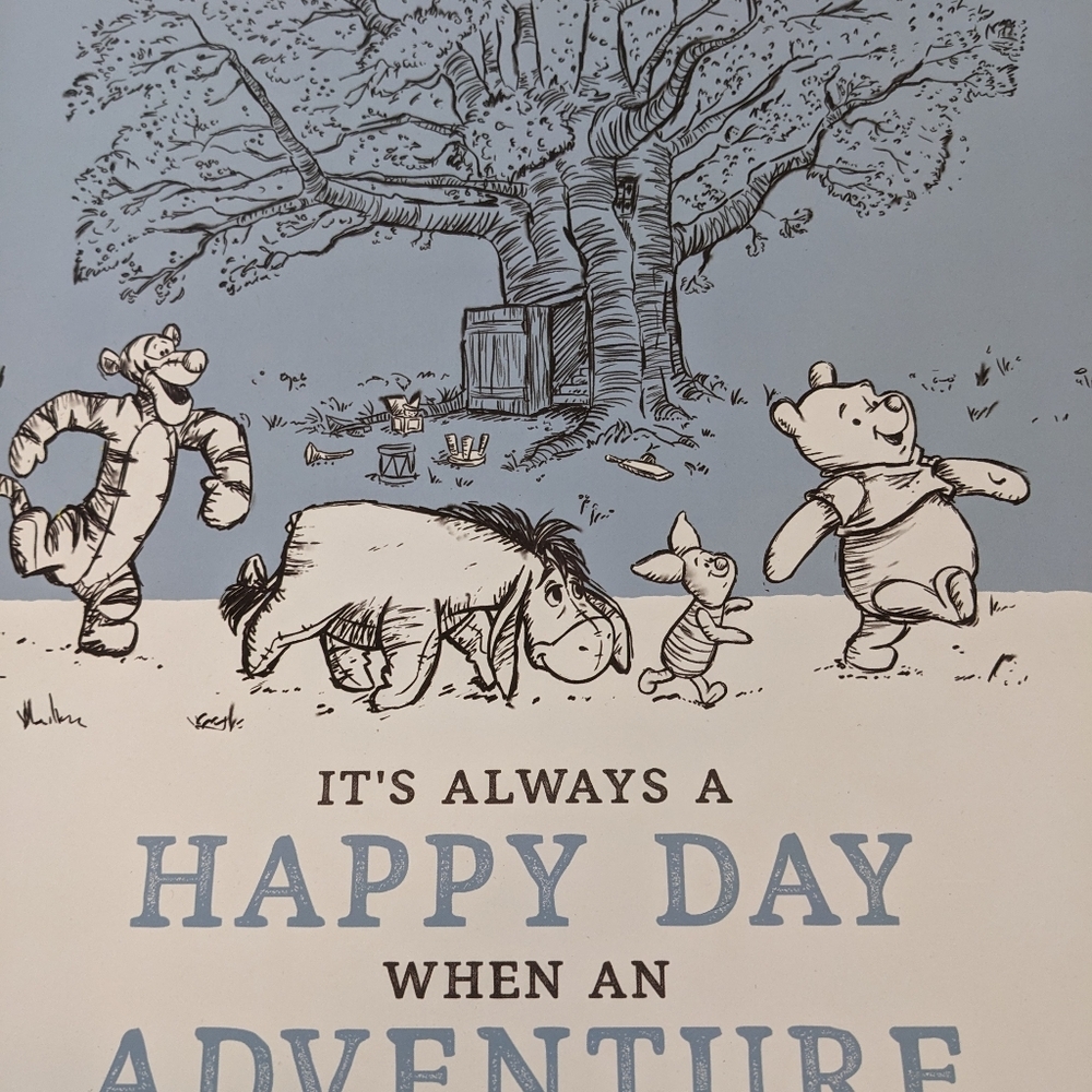Disney Wall Decor Framed Winnie the Pooh Bear Nursery Adventure Tigger Eyore - Picture 4 of 4